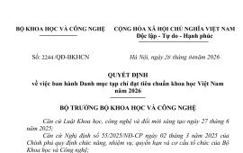 TẠP CHÍ VẬT LIỆU VÀ XÂY DỰNG (ISSN 1859-381X) & JOURNAL OF MATERIALS AND CONSTRUCTION (ISSN 2734-9438) ĐẠT CHUẨN TẠP CHÍ KHOA HỌC VIỆT NAM NĂM 2026